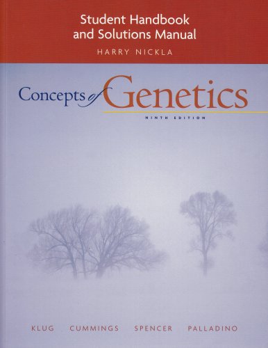 Stock image for Student Handbook and Solutions Manual for Concepts of Genetics for sale by Better World Books