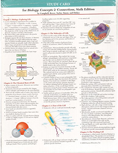 Study Card for Biology: Concepts and Connections (9780321547774) by [???]