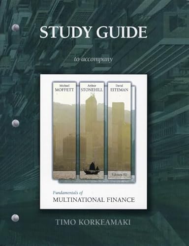 Imagen de archivo de Study Guide for Fundamentals of Multinational Finance a la venta por HPB-Red