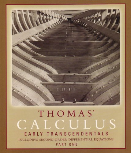 Stock image for Thomas Calculus Early Transcendentals, Part One: Including Second-Order Differential Equations for sale by Solr Books