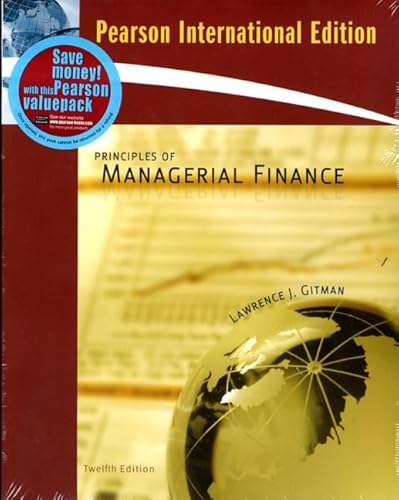 Beispielbild fr Principles of Managerial Finance zum Verkauf von medimops