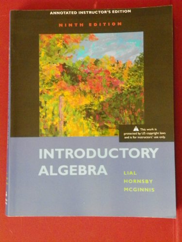 Beispielbild fr Introductory Algebra zum Verkauf von BooksRun