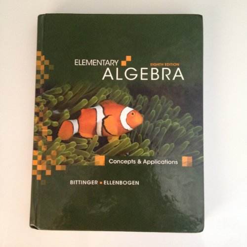 Beispielbild fr Elementary Algebra : Concepts and Applications zum Verkauf von Better World Books