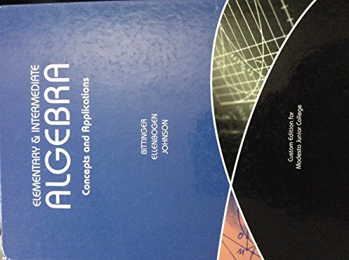 Stock image for Elementary and Intermediate Algebra : Concepts and Applications for sale by Better World Books