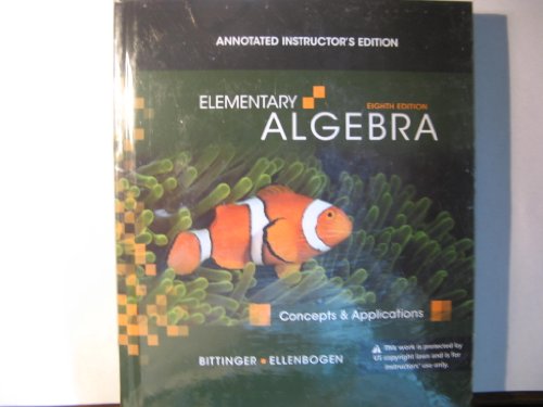 9780321559456: Elementary Algebra: Concepts and Applications