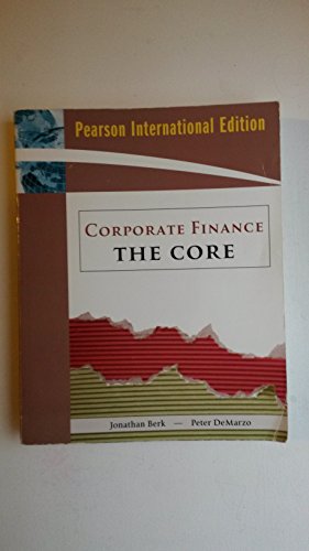 Beispielbild fr Corporate Finance: The Core: International Edition zum Verkauf von Reuseabook