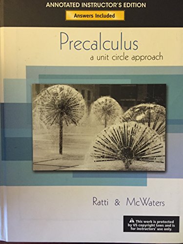9780321565075: Precalculus: A Unit Circle Approach Edition: first
