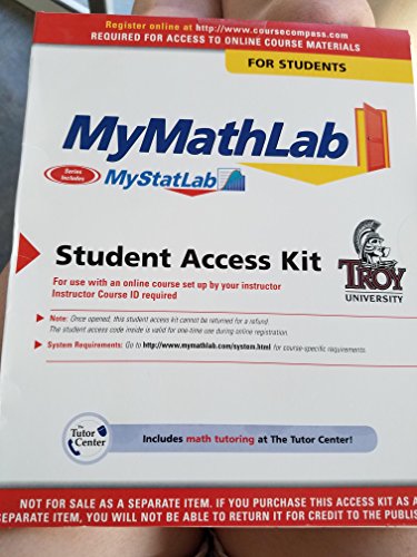9780321566867: MyLab Math CourseCompass -- Valuepack Access Card -- for Troy University
