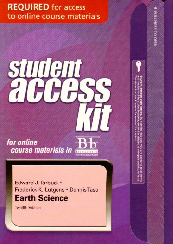 Earth Science Blackboard Student Access Kit (9780321568571) by Tarbuck, Edward J.; Lutgens, Frederick K.; Tasa, Dennis