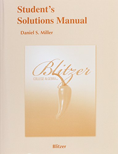 Stock image for Student Solutions Manual for College Algebra for sale by Better World Books