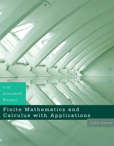 Finite Mathematics and Calculus with Applications Value Pack (includes MyMathLab/MyStatLab Student Access Kit & Student's Solutions Manual for Finite ... and Calculus with Applications) (8th Edition) (9780321569547) by Lial, Margaret; Greenwell, Raymond N.; Ritchey, Nathan P.