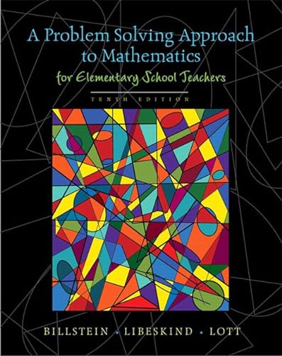 Imagen de archivo de A Problem Solving Approach to Mathematics for Elementary School Teachers a la venta por Orion Tech
