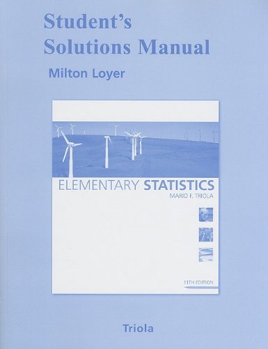 9780321570628: Student Solutions Manual for Elementary Statistics