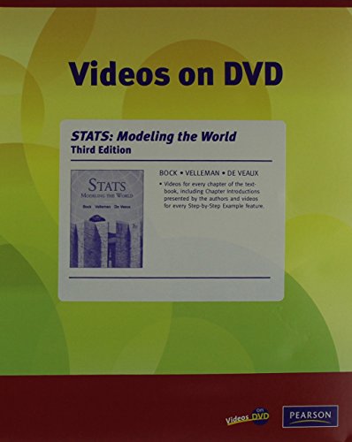Beispielbild fr Stats: Modeling The World, Revised Third Edition: Videos On DVDs: Packaged Set: Original Wraps (2009 Copyright) zum Verkauf von ~Bookworksonline~