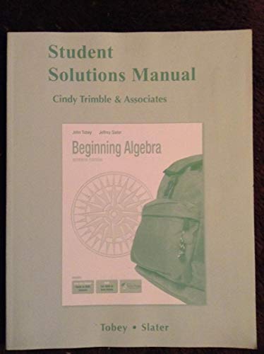 Imagen de archivo de Student Solutions Manual for Beginning Algebra a la venta por ThriftBooks-Dallas