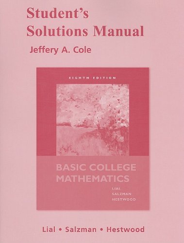 Stock image for Student's Solutions Manual for Basic College Mathematics for sale by ThriftBooks-Dallas