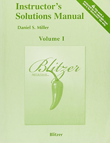 9780321575319: Instructor's Solutions Manual for Precalculus