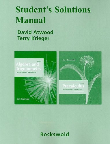 9780321577092: Student's Solutions Manual Algebra and Trigonometry with Modeling & Visualization and Precalculus with Modeling & Visualization