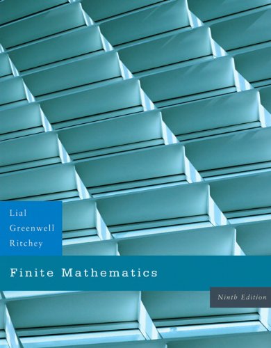 Finite Mathematics (9780321583147) by Lial, Margaret; Greenwell, Raymond N.; Ritchey, Nathan P.