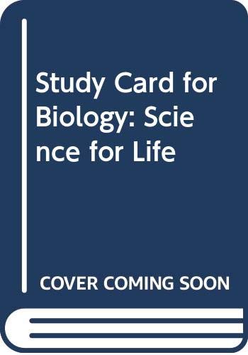 Stock image for Biology: Science for Life Study Card for sale by BookHolders