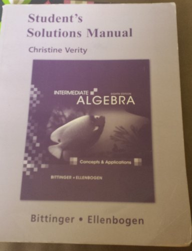 9780321588746: Student Solutions Manual for Intermediate Algebra:Concepts and Applications