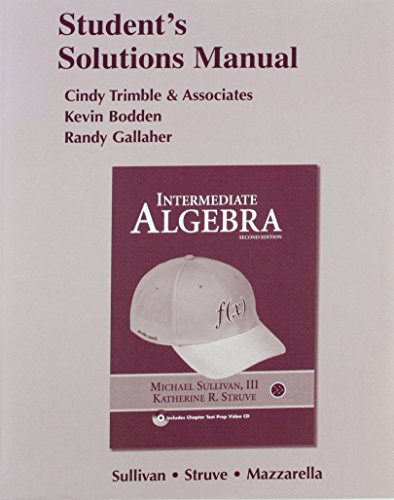 9780321589538: Student Solutions Manual for Intermediate Algebra