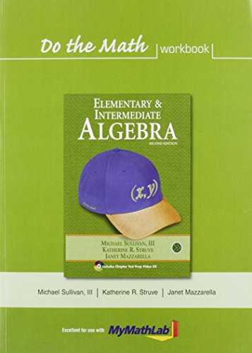 Stock image for Do the Math Workbook for Elementary & Intermediate Algebra for sale by HPB-Red