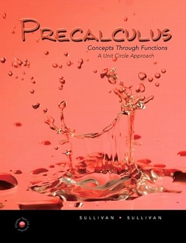 Precalcalculus: Concepts Through Functions, A Unit Circle Approach to Trigonometry & Student Study Pack Value Pack (includes MyMathLab/MyStatLab Student Access Kit ) (9780321593726) by Sullivan, Michael; Sullivan III, Michael