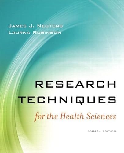 Imagen de archivo de Research Techniques for the Health Sciences a la venta por Better World Books