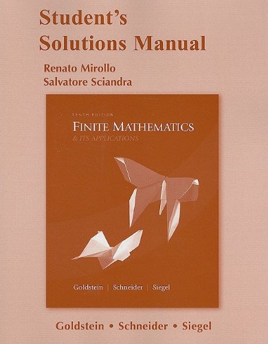 9780321598981: Student Solutions Manual for Finite Mathematics & Its Applications