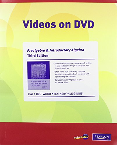 9780321599308: Videos on DVD with Optional Captioning for Prealgebra and Introductory Algebra