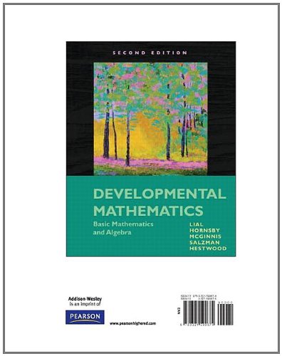 Imagen de archivo de Developmental Mathematics: Basic Mathematics and Algebra, Books a La Carte Edition a la venta por dsmbooks