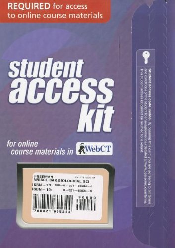 WebCT Student Access Kit for Biological Science (4th Edition) (9780321605344) by Freeman, Scott