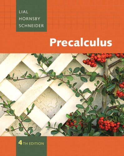 Precalculus Value Pack (includes Digital Video Tutor & MyMathLab/MyStatLab Student Access Kit ) (9780321607065) by Lial, Margaret L.; Hornsby, John; Schneider, David I.