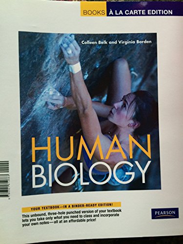 Stock image for Human Biology: Books a La Carte Plus for sale by HPB-Red