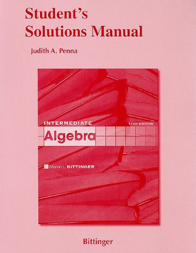 Stock image for Student's Solutions Manual: Intermediate Algebra for sale by ThriftBooks-Dallas