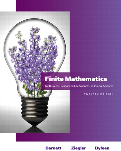 Imagen de archivo de Finite Mathematics for Business, Economics, Life Sciences and Social Sciences a la venta por Better World Books
