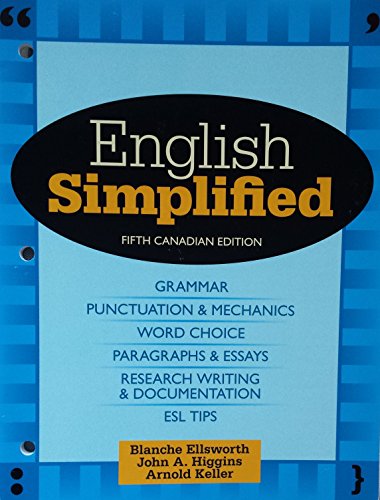 Imagen de archivo de English Simplified, Fifth Canadian Edition (5th Edition) a la venta por Book Deals