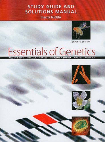 Imagen de archivo de Study Guide and Solutions Manual for Essentials of Genetics, 7th Edition a la venta por Phatpocket Limited