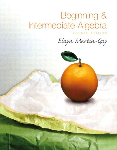 Beginning & Intermediate Algebra + Cd Lecture Series +student Solution Manual (9780321622068) by Martin-Gay, K. Elayn