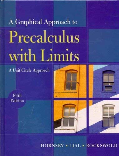 9780321624321: Graphical Approach to Precalculus With Limits: A Unit Circle Approach: A Unit Circle Approach plus MyMathLab/MyStatLab Student Access Code Card, A