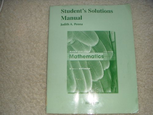 9780321626912: Student Solutions Manual for Basic College Mathematics