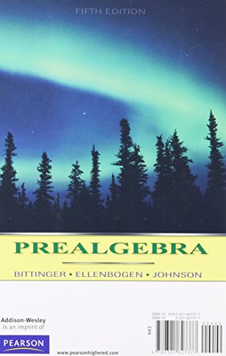 Beispielbild fr Prealgebra, Books a la Carte Edition (5th Edition) zum Verkauf von Books From California