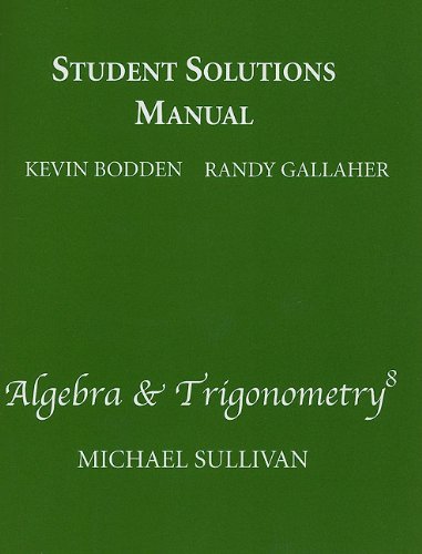 9780321628909: Student Solutions Manual for Algebra & Trigonometry