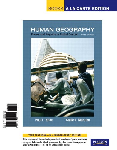 Stock image for Books A La Carte for Places and Regions in Global Context: Human Geography (5th Edition) for sale by HPB-Red