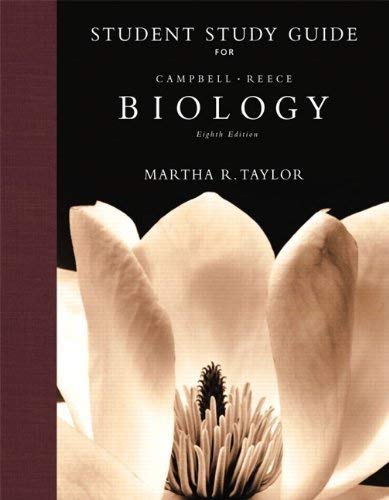Study Guide for Biology (unbound ValuePack component) (9780321636492) by Martha R. Taylor; Neil A. Campbell; Jane B. Reece