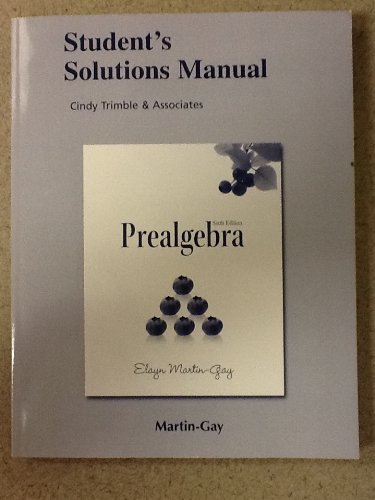 Stock image for Student Solutions Manual for Prealgebra for sale by ThriftBooks-Atlanta
