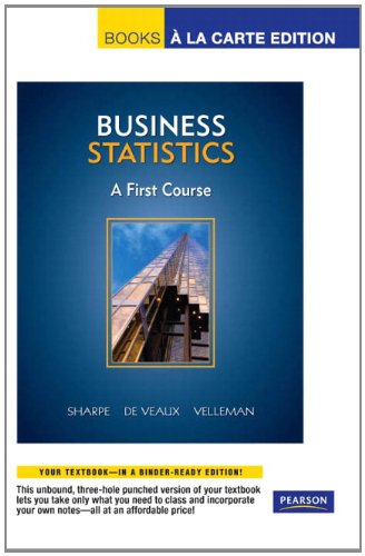 Imagen de archivo de Business Statistics: A First Course (Books a la Carte) a la venta por BookHolders