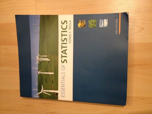 Imagen de archivo de Essentials of Statistics (4th Edition) (Triola Statistics Series) a la venta por Jenson Books Inc