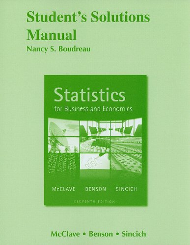 Beispielbild fr Student's Solutions Manual for Statistics for Business and Economics zum Verkauf von Revaluation Books